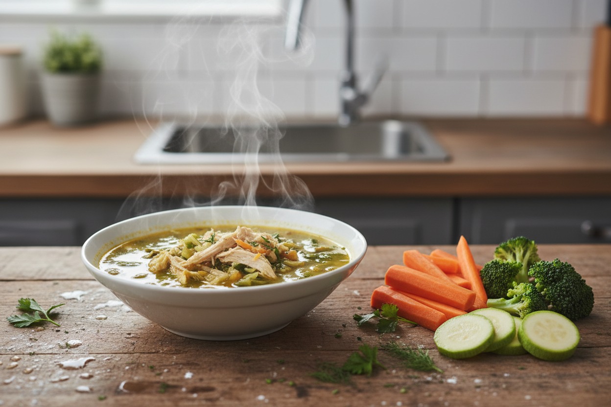 Sopa Detox de Legumes e Frango Desfiado: Receita Quentinha Para Perder Barriga no Inverno