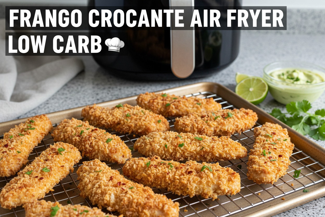 Frango Crocante na Air Fryer Low Carb: A Receita que Combina Praticidade e Comida de Verdade