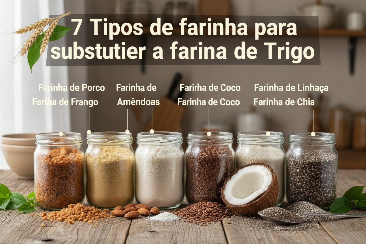 7 Tipos de farinha para Substituir a farinha de trigo (Com receitas de farinha de porco e frango)